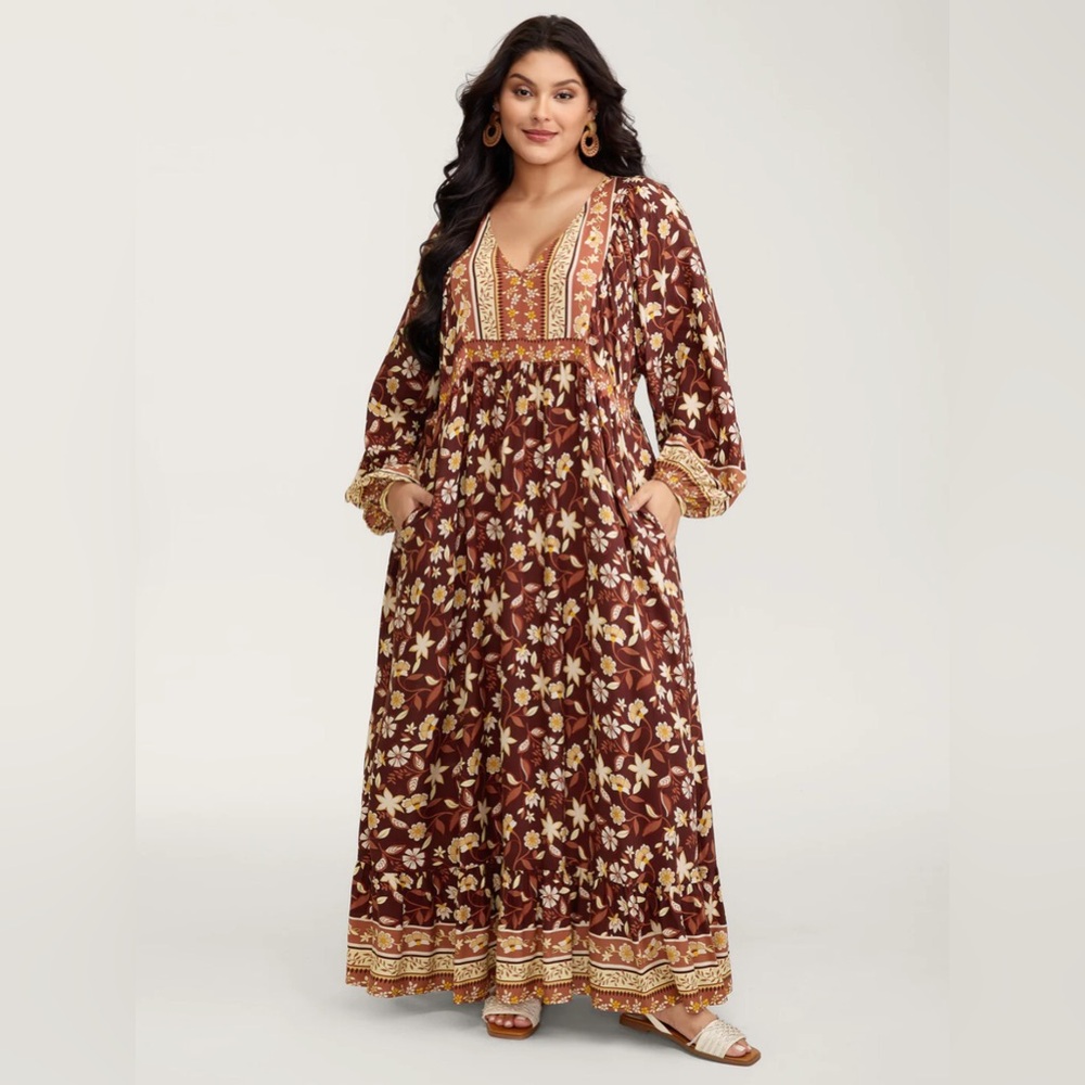 Floral Bohemian Maxi Dress NWT